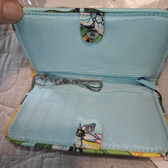 NEW Vera Bradley RFID Small Bifold Wallet Lemon Grove - Picture 5 of 10